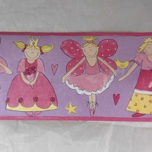 Fairy Princess Ballerina Pink Purple Wallpaper Border Blonder Co JFM2824B